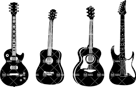 Graphicmama Vector Guitar Silhouettes Set Nature Vector Vector Silhouette