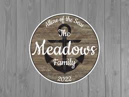 Nautical Family Cruise Door Magnet