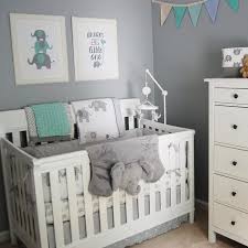 Ps by peanutshell elephant walk 3 piece crib bedding set. Baby K S Elephant Crib Potterybarnkids Greyandwhite Babyboy Paper Hearts Invitations Pb Kids Baby Boy Room Nursery Elephant Baby Rooms Nursery Baby Room