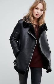 You Won T Believe This Black Shearling Aviator Jacket Is Under 100 Le Fashion Faux Shearling Jacket New Look Leather Jacket Shearling Jacket
