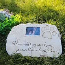 Cat memorial stone memorial hand painted polyresin personalized pet grave decorations cat memorial stone. Amazon Com Re Call Pet Tombstone Dog Or Cat Memorial Stone Personalized With Waterproof Photo Dog Or Cat Grave Markers In Lawn And Garden Pet Supplies