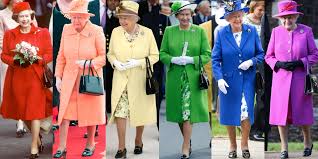 Resultado de imagen de colourful look of the Queen in the wedding