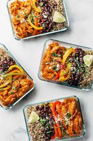 Sheet Pan Chicken Tinga Bowls Pinch Of Yum Recipe Easy Meal Prep Meal Prep Meal Prep Bowls