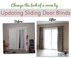 If you have glass sliding door, this blinds for sliding glass doors will make it more good looking. An Easy Way To Update A Sliding Door Blind Thriving Home Sliding Glass Door Window Sliding Glass Door Curtains Patio Door Coverings