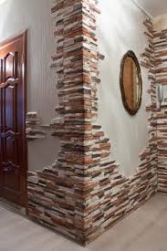 14 Wunderbare Ideen Die Wande Mit Steinen Zu Dekorieren Diy Bastelideen Steinwand Wohnzimmer Rustikales Wohnzimmer