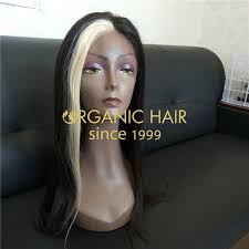 Applying the style of ombre hair on asian hair is no different from other types of hair. Wholesale Ombre Hair Wigs With Free Part Blonde Patch In The Middle Virgin Hair 100 Human Hair Wigs In Chinese Factory R21 Organic Hair
