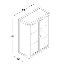 wall kitchen cabinet 2 glass doors