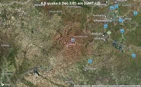The tremor was centred in the south of johannesburg on the outskirts. Quake Info Moderate Mag 4 8 Earthquake 7 5 Km South Of Stilfontein North West South Africa On Sunday 6 Dec 2020 3 05 Am Gmt 2 288 User Experience Reports Volcanodiscovery