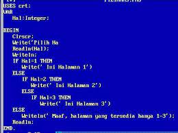 Digunakan untuk memanipulasi/pengaturan layar dalam pengetikan naskah yakni menampung 80 karakter dan 25 baris. Bahasa Program Komputer Bahasa Pascal Handout Pertemuan 5 Materi Percabangan If Dan Case Pdf Free Download