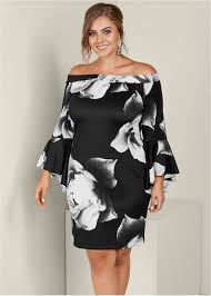 Plus Size Sleeve Detail Floral Dress Venus Plus Size Cocktail Dresses Nice Dresses Trendy Dresses