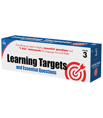 Learning Targets And Essential Questions Pocket Chart Cards Grade 3
