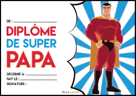 Bricolage adapté cp (6/7 ans). Diplome Fete Des Peres Super Papa A Imprimer