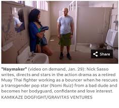 Haymaker follows a retired muay thai fighter (sasso) working as a bouncer. Nicksasso Twitter Search