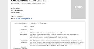✅ scarica modelli di cv europass da. Curriculum Vitae Modello Curriculum Vitae In Formato Word Doc