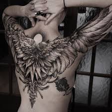 Black Work Wings Tattoo Idea On The Back Flugel Tattoo Rucken Weibliche Rucken Tattoos Engel Tattoos