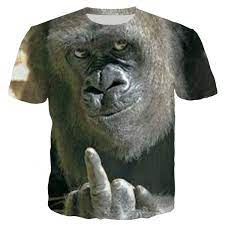 No middle finger gorilla memes have been featured yet. Gorilla Middle Finger Meme 3d Printed Men Women Unisex Casual T Shirt Wish