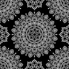 Abstract Mandala With Dots Background Circles Inspired By Traditional Indigenous Art From Australia Geometric Com Dot Painting Mandala Dots Dot Art Painting