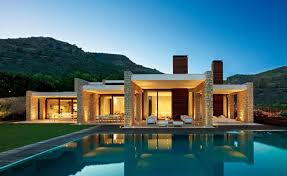 The house is single storied with gabled roof. Single Story Modern House Plans