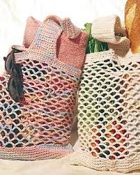 Below are 10 amazing free knitted bag patterns for beginners! Lightweight Shopping Bag Crochet Purse Patterns Crochet Bag Pattern Crochet Grocery Bag