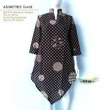 Bentuk asimetris ini berciri khas potongan bagian bawah yang tidak simetris. Tunik Batik Asimetris Original By Kbm Shopee Indonesia