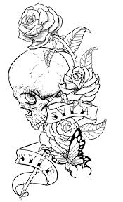 Some of the coloring page names are skull and roses coloring at, guns n roses coloring collection coloring for kids, coloriage calavera avec roses coloriages imprimer, rose with skulls by conter565 on deviantart, full size coloring for adults at, halloween colorings, 30 best gothic tattoo designs, 118 best images about jp. Skull With Flowers Coloring Pages Coloring Library