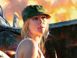 I finally got a good reproduction of this piece “Radiance” featuring Jesse  …she was portraying a Navy WAVE mechanic… #oilonlinen 36”x48 Also included  one of the reference photos we shot back in