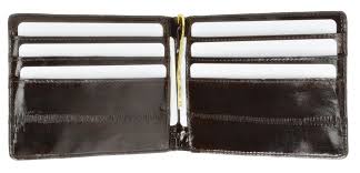 Men's vintage rfid blocking magnetic money clip leather slim wallet card holder. Genuine Eel Skin Men S Credit Card Money Clip Wallet Pieces Of Argentina