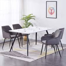 2 day free shipping on thousands of products! Upholstered Chair Jymtom Dining Room Chairs Living Room Chair With Backrest Grey Kitchen Chair Metal Legs Furniture Home Kitchen Thepodsatstreamvale Com