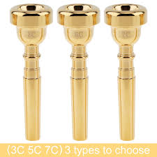 details about professional trumpet mouthpiece size 3c 5c 7c for bach gold coated w rich tone