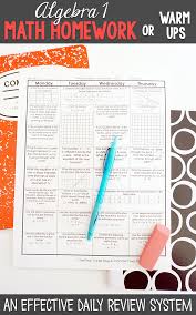 Algebra 1 Homework Or Warm Ups That Provide A Daily Review For Algebra 1 Math Standards This Algebra 1 Spi Teaching Algebra Algebra High School Math Classroom