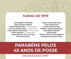 Turma de 1979 completa 45 anos de posse no MPSC