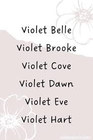 The Ultimate List Of Middle Names For Violet 2022