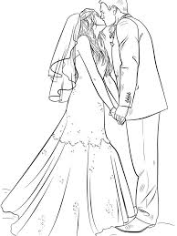 Wedding Bride And Groom Coloring Page Free Everyone Would Want To Build A Household Want To Raise Childr Wedding Coloring Pages Wedding Drawing Groom Colours