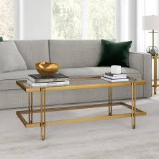 Adi coffee table, white marble/brass $995.00. Inez Modern Steel And Glass Coffee Table On Sale Overstock 30614290