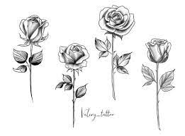 Now you will draw the leaf itself. Small Rose Tattoo Drawing Novocom Top
