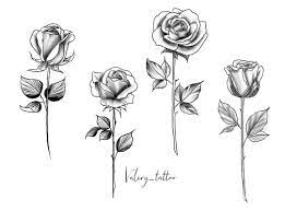 Now you will draw the leaf itself. Small Rose Tattoo Drawing Novocom Top