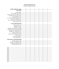 40 printable vehicle maintenance log templates template lab