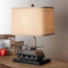 Vintage Military Tank Table Lamp Bring A Little Bit Of History Into Your Home With This Vintage Inspired Sherman Sty Vintage Military Decor Military Decor Lamp