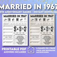 A page for describing trivia: Printable 50th Wedding Anniversary Games Married In 1971 Etsy