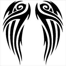 The wings can also occupy the whole area of the back. Angel Wings Decal 4 Tribal Wings Sketch Tattoo Design Wings Tattoo