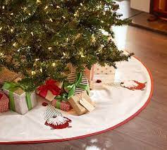 Gnome Crewel Tree Skirt Pottery Barn Christmas Decor Tree Skirts Christmas