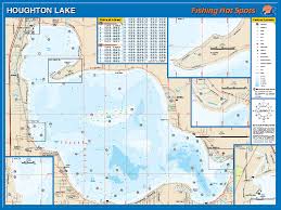 houghton lake fishing map