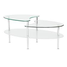 The oval shape looks modern and you can put your tea cups, flowers and books on it saves much space. Walker Edison Glass Oval Living Room Metal Coffee Table C38b5 Rona