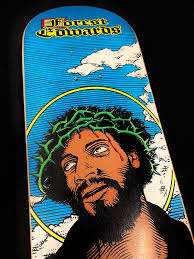 RARE Zero Forrest Edwards Black Jesus Crown Of Thorns Skateboard Deck  MISPRINT Skateboard Decks