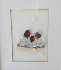 Famille3 Sur Le Banc Famille3 Dans La Nature Cadeau De Etsy Christmas Pebble Art Pebble Art Sea Glass Crafts