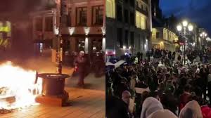 For all the folks arguing a curfew in ontario was a good idea. Hundreds Defy Montreal S 8 P M Curfew