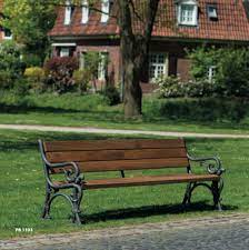 Sitting on a garden bench and enjoying the the classic park bench look will blend in any setting. Cast Iron Bench With Hardwood Pb 1103 Terra Lumi