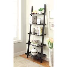 Crate and barrel leaning bookcase. Convenience Concepts American Heritage Ladder Bookcase Black Walmart Com Walmart Com