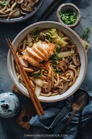 Main dish, asian, calorie conscious, sodium conscious. Chicken Udon Soup é¸¡è‚‰ä¹Œå†¬é¢ Omnivore S Cookbook