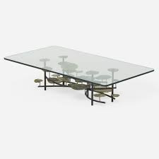 Aluminum frame and brass clad.antiqued bronze. 1202 Silas Seandel Lily Pads Coffee Table Modern Design 23 September 2018 Auctions Rago Auctions
